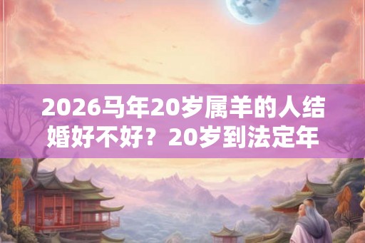 2026马年20岁属羊的人结婚好不好？20岁到法定年龄了吗？