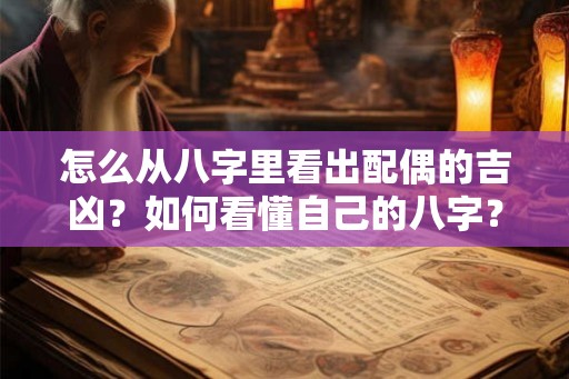 怎么从八字里看出配偶的吉凶？如何看懂自己的八字？