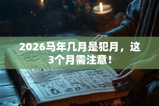 2026马年几月是犯月，这3个月需注意！