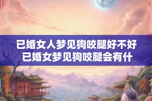 已婚女人梦见狗咬腿好不好 已婚女梦见狗咬腿会有什么寓意