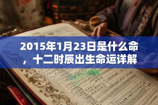 2015年1月23日是什么命，十二时辰出生命运详解