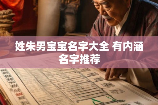 姓朱男宝宝名字大全 有内涵名字推荐 姓朱男宝宝名字大全 有内涵名字推荐