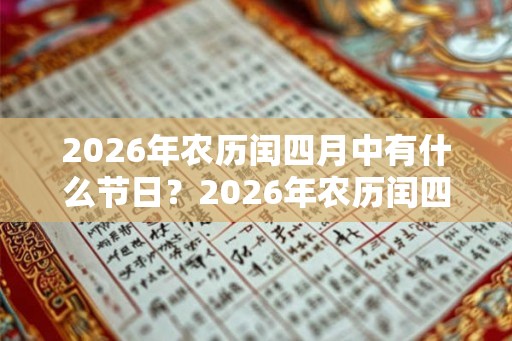 2026年农历闰四月中有什么节日？2026年农历闰四月黄道吉日一览
