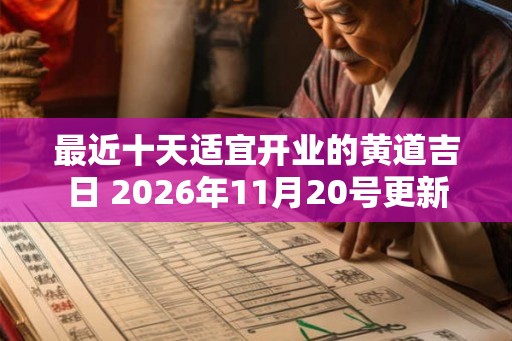 最近十天适宜开业的黄道吉日 2026年11月20号更新