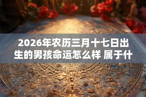 2026年农历三月十七日出生的男孩命运怎么样 属于什么命