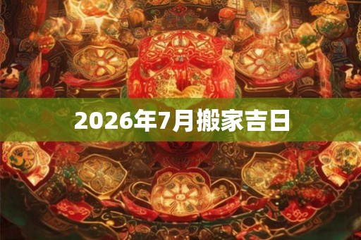 2026年7月搬家吉日