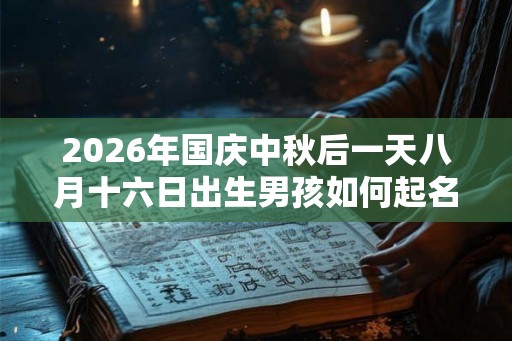 2026年国庆中秋后一天八月十六日出生男孩如何起名? 2026年国庆中秋后一天八月十六日出生男孩如何起名?