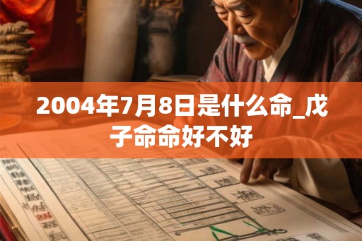 2004年7月8日是什么命_戊子命命好不好
