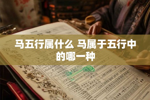 马五行属什么 马属于五行中的哪一种
