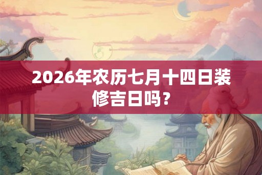 2026年农历七月十四日装修吉日吗？