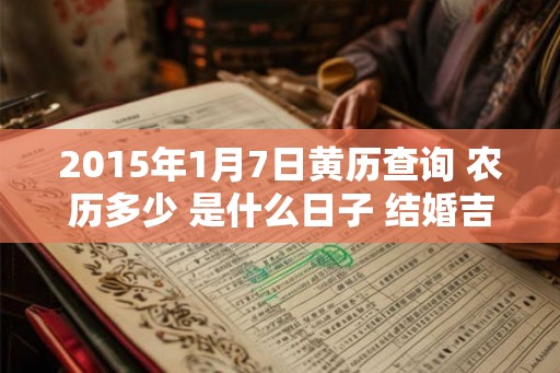 2015年1月7日黄历查询 农历多少 是什么日子 结婚吉时
