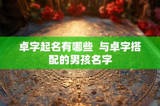 卓字起名有哪些  与卓字搭配的男孩名字