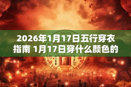 2026年1月17日五行穿衣指南 1月17日穿什么颜色的衣服 2026年1月17日五行穿衣指南 1月17日穿什么颜色的衣服