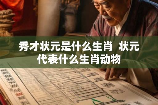 秀才状元是什么生肖  状元代表什么生肖动物
