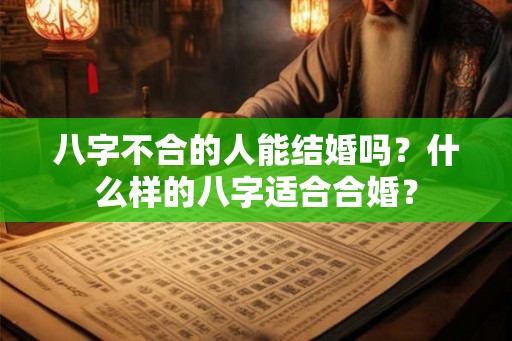 八字不合的人能结婚吗?什么样的八字适合合婚? 八字不合的人能结婚吗?什么样的八字适合合婚?