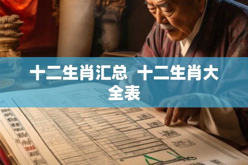 十二生肖汇总 十二生肖大全表 十二生肖汇总 十二生肖大全表