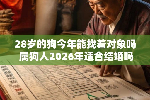 28岁的狗今年能找着对象吗 属狗人2026年适合结婚吗