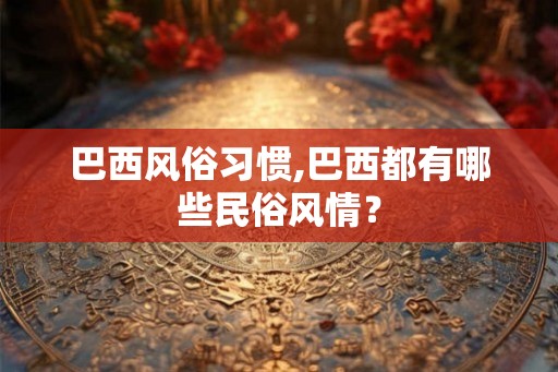 巴西风俗习惯,巴西都有哪些民俗风情？