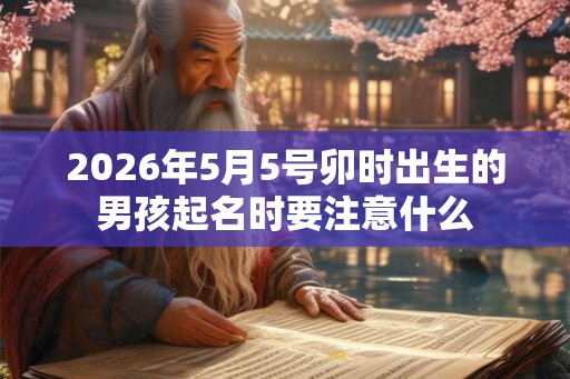 2026年5月5号卯时出生的男孩起名时要注意什么