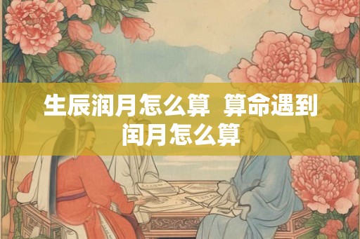 生辰润月怎么算  算命遇到闰月怎么算
