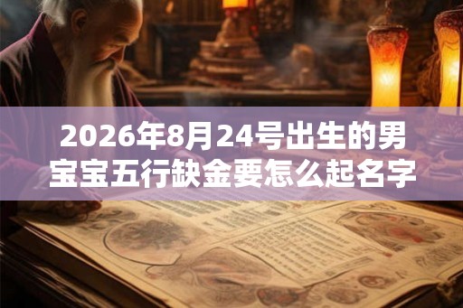 2026年8月24号出生的男宝宝五行缺金要怎么起名字