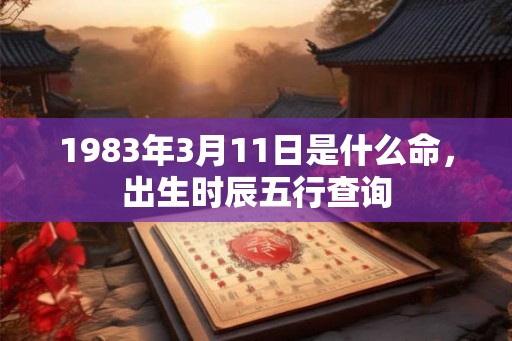 1983年3月11日是什么命，出生时辰五行查询