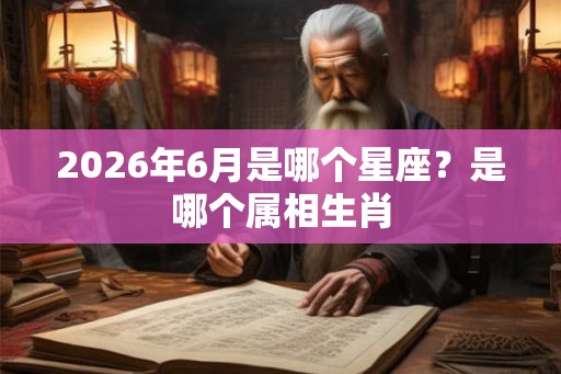 2026年6月是哪个星座？是哪个属相生肖
