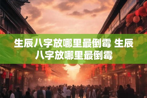 生辰八字放哪里最倒霉 生辰八字放哪里最倒霉