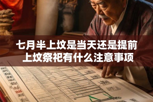 七月半上坟是当天还是提前 上坟祭祀有什么注意事项
