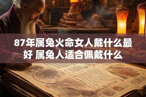 87年属兔火命女人戴什么最好 属兔人适合佩戴什么