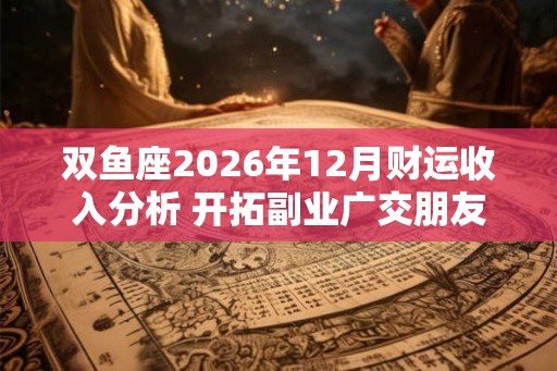 双鱼座2026年12月财运收入分析 开拓副业广交朋友