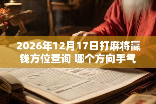 2026年12月17日打麻将赢钱方位查询 哪个方向手气佳 2026年12月17日打麻将赢钱方位查询 哪个方向手气佳