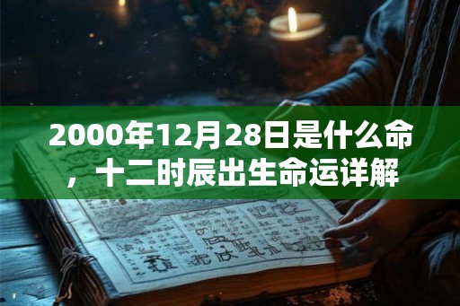 2000年12月28日是什么命，十二时辰出生命运详解