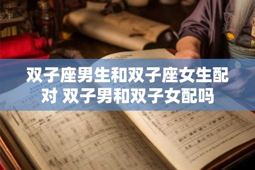 双子座男生和双子座女生配对 双子男和双子女配吗