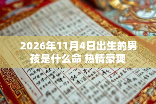 2026年11月4日出生的男孩是什么命 热情豪爽