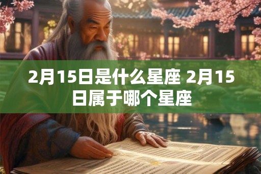 2月15日是什么星座 2月15日属于哪个星座