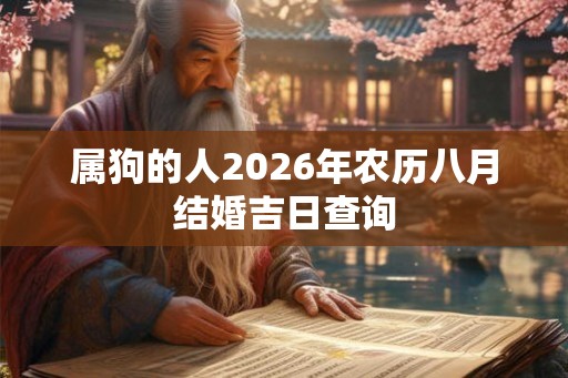 属狗的人2026年农历八月结婚吉日查询