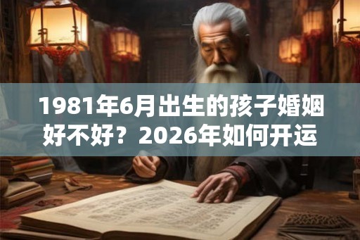 1981年6月出生的孩子婚姻好不好？2026年如何开运转运？