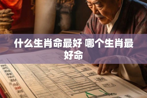 什么生肖命最好 哪个生肖最好命
