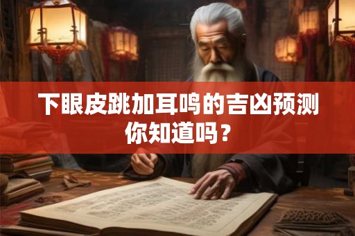 下眼皮跳加耳鸣的吉凶预测你知道吗？