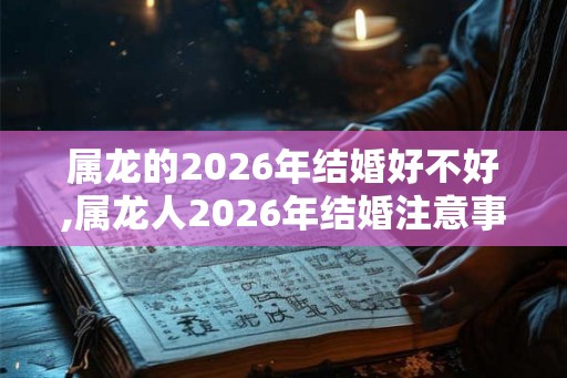 属龙的2026年结婚好不好,属龙人2026年结婚注意事项