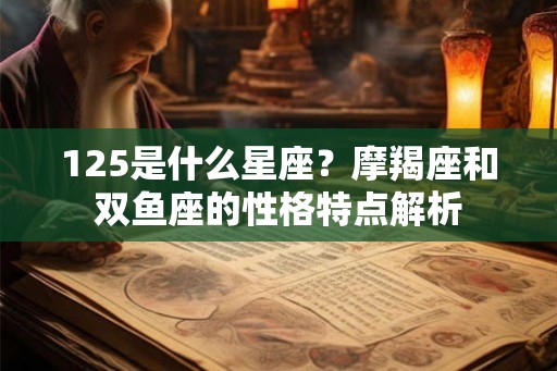 125是什么星座？摩羯座和双鱼座的性格特点解析