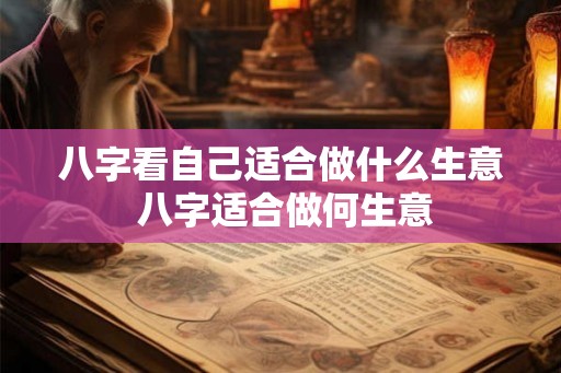 八字看自己适合做什么生意 八字适合做何生意