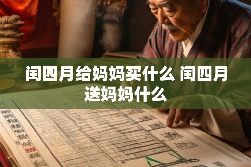 闰四月给妈妈买什么 闰四月送妈妈什么