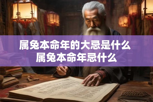 属兔本命年的大忌是什么 属兔本命年忌什么 属兔本命年的大忌是什么 属兔本命年忌什么