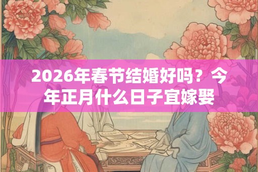 2026年春节结婚好吗？今年正月什么日子宜嫁娶