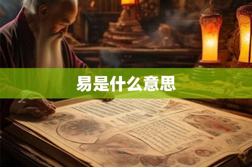 易是什么意思 易是什么意思