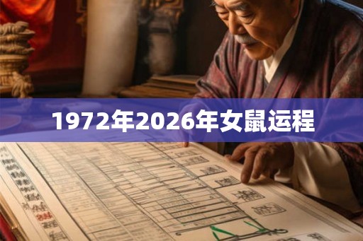 1972年2026年女鼠运程