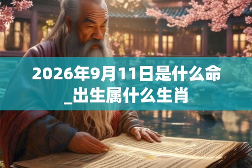 2026年9月11日是什么命_出生属什么生肖