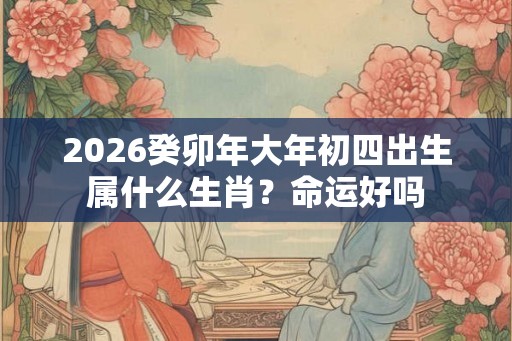 2026癸卯年大年初四出生属什么生肖？命运好吗